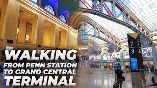 Walking NYC  Penn Station to Times Square amp Grand Central Terminal July 2021 [upl. by Tlevesoor727]