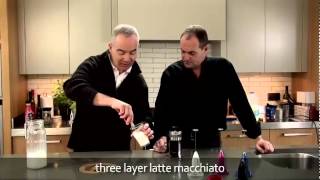 aerolatte  milk frother makes three layer caffè latte macchiato [upl. by Chaves]