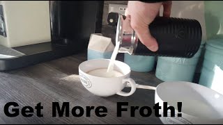 How to Get More Froth from Your Nespresso Coffee Aeroccino  Nespresso tips and help [upl. by Yort397]