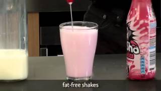 How to make a fat free milkshake using an aerolatte milk frother [upl. by Alian]