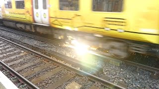 Merseyrail 507 009 making arcs at Birkdale station [upl. by Sylera]